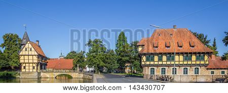 Panorama Of The Castle And Watermill In Steinfurt