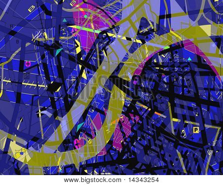 Abstract vector conception d'une source de confusion streetmap