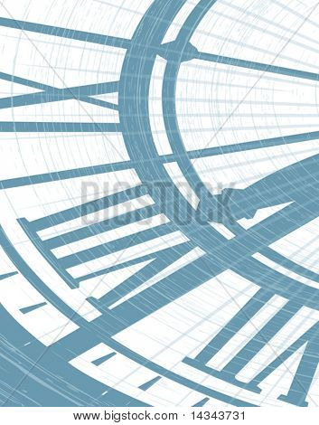 Illustrazione vettoriale modificabile di un quadrante con grunge come oggetto separato