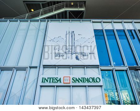 Intesa San Paolo Skyscraper In Turin (hdr)