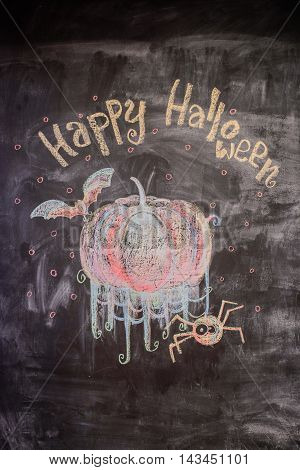 Chalk Picture Happy Halloween