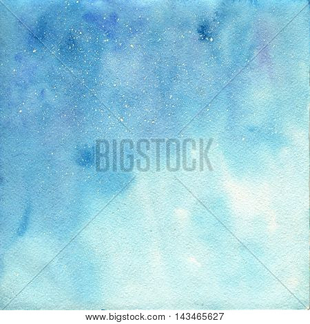Blue Watercolor Background. Abstract watercolor texture. Hand painted.
