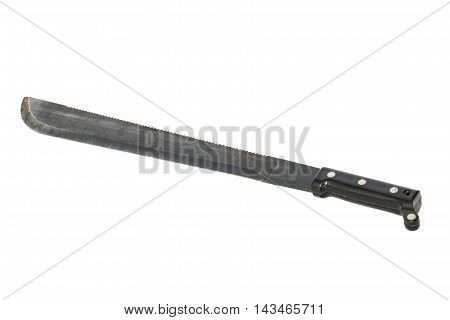 Machete vintage rusted isolated on a white background