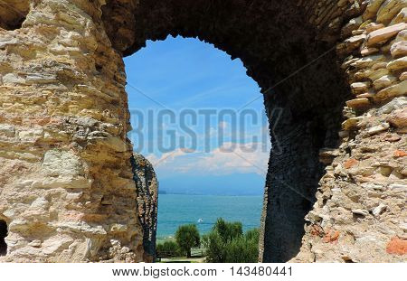 A slot in caves of Catullus, Italy