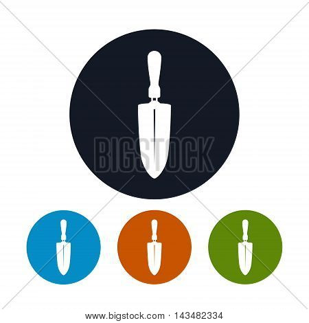 Icon Gardening Trowel ,Four Types of Round Icons Trowel ,Garden Equipment, Agricultural Tool, Vector Illustration