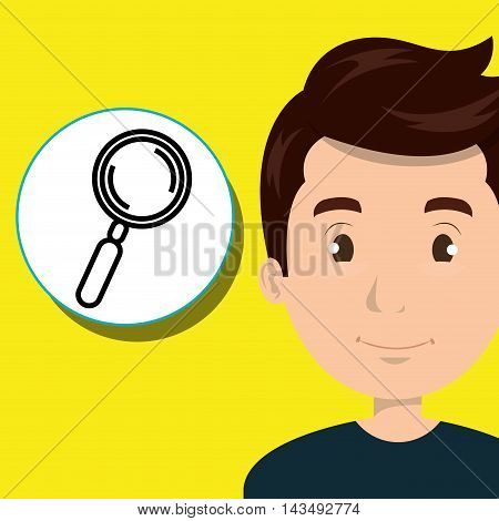 boy young student school vector illustration design