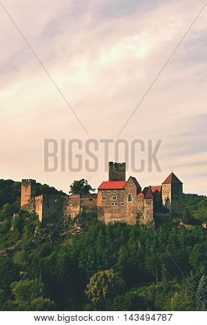 Herdegg. Beautiful Old Castle In The Nice Countryside Of Austria. National Park Thaya Valley, Lower