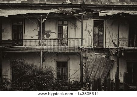 An old abandoned country house near Bollenar, Chile.