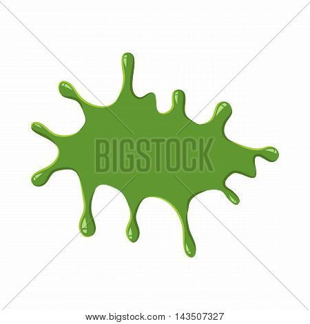 Slime blot isolated on white background. Green slime blot vector illustration