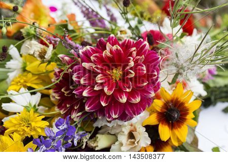 handmade beautiful bouquets from flowers and herbs