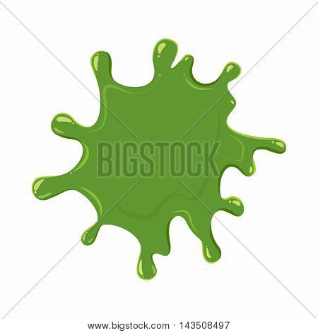 Slime blot isolated on white background. Green slime blot vector illustration