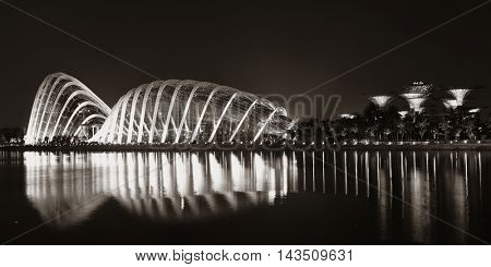 SINGAPORE - APR 5: Singapore Flower Dome on April 5, 2013 in Singapore. It is 4th largest financial center and 1 of 5 world busiest ports.