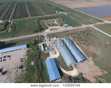 Hangar Of Galvanized Metal Sheets For Storage Of Agricultural Products