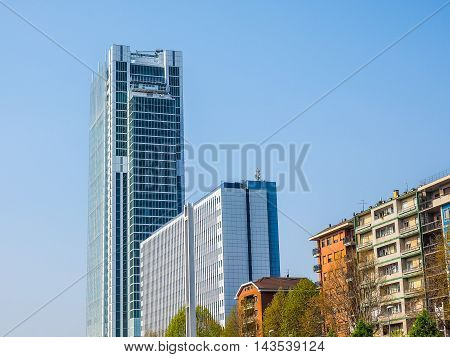 Intesa San Paolo Skyscraper In Turin (hdr)
