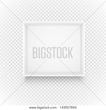 Empty picture frame isolated on transparent background