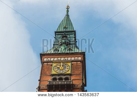 City Hall Tower In Copenhagen