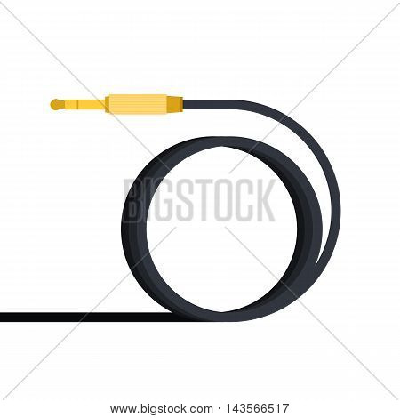 Vector Flat Illustration of an Audio Jack Connector