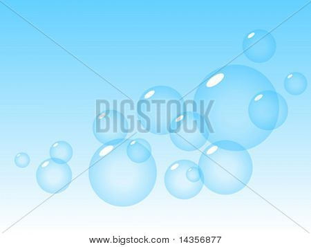 Blasen im Himmel. Vektor-Illustration.