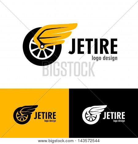 Logo design Jet tire, vector art for web and print