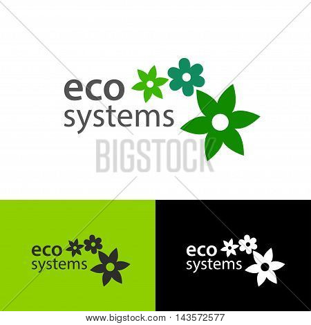 Logo design Eco Systems, vector art for web and print