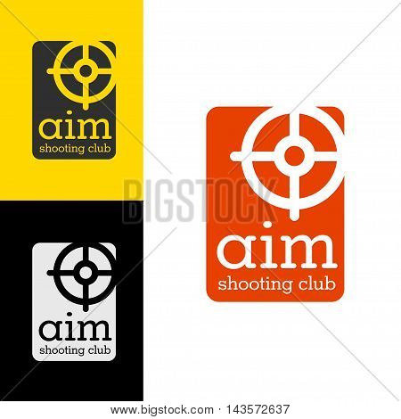Logo design Aim shooting club, vector art for web and print