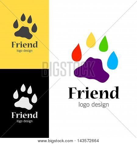 Logo design Friend, vector art for web and print