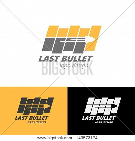 Logo design Last bullet, vector art for web and print