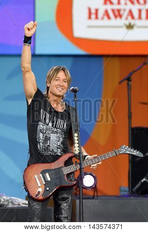 NEW YORK-AUG 12: Keith Urban performs in concert on ABC's 