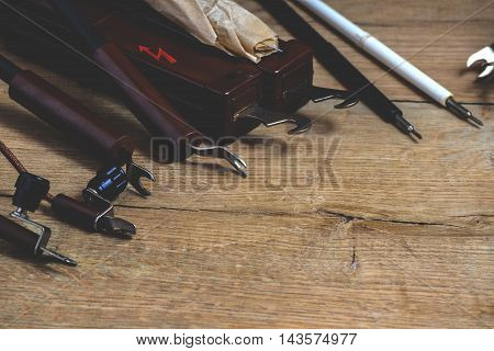 Old tester and other equipment for professional electrician