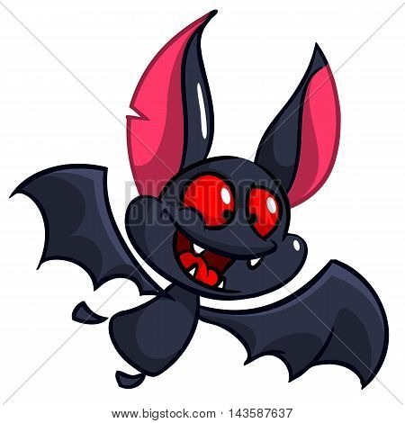Cartoon bat. Halloween vector cute bat icon. Halloween element
