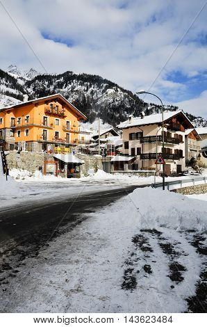 29 december 2014-bionaz-italy-the beautiful mountains around bionaz in Valle d'Aosta