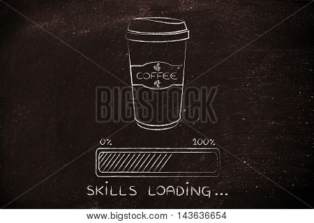 Coffee Tumbler And Progress Bar Loading Skills