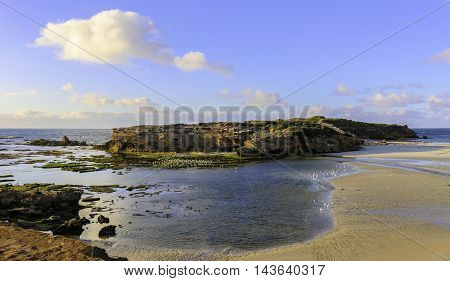 Rugged rocky coastline of southern Australia near Warrnambool Victoria