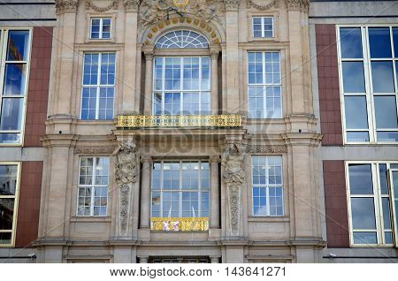 neoclassicism with windows facade in central berlin