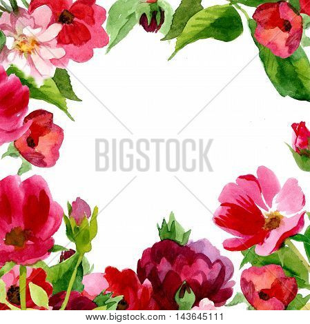 Handmade card in watercolor design. Could be used for: wedding, background for card, valentine gift, romantic design, decoration, illustration or poster.