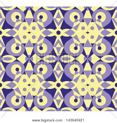 Fancy violet abstract seamless vector geometrical pattern