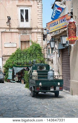 25 july 2016-tropea-italy-the wonderful streets of the beautiful town of Tropea