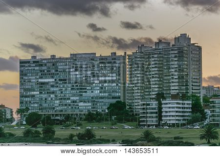 Modern Buildings In Montevideo Uruguay