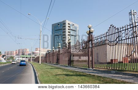 KRASNODAR, RUSSIA - AUGUST 4, 2012 :  View of the city of Krasnodar . Krasnodar a major regional city in the South of Russia