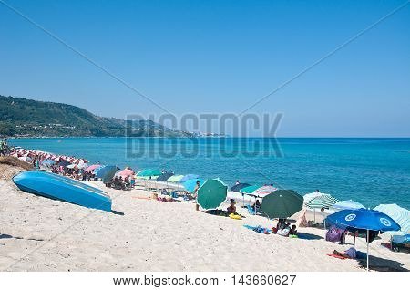 30 july 2016-zambrone-italy-the beautiful beach zambrone a small town in Calabria