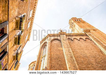View on basilica dei Frari in Venice