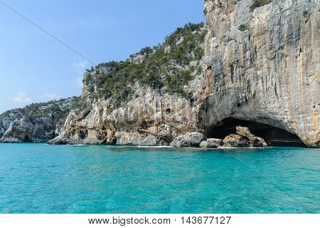 beautiful sea in orosei gulf in sardinia italy