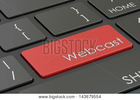 webcast red hot key on the keyboard 3D rendering