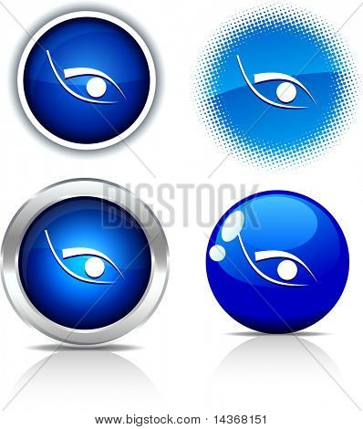  Eye kauniit napit. Vektori esimerkki.