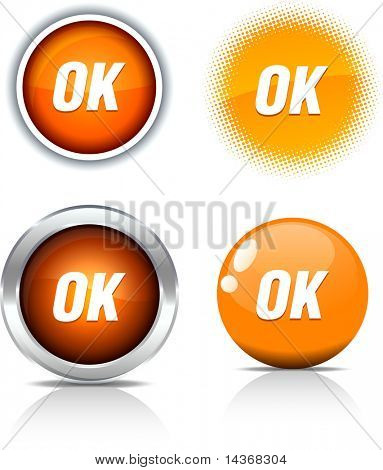   OK kauniit napit. Vektori esimerkki.