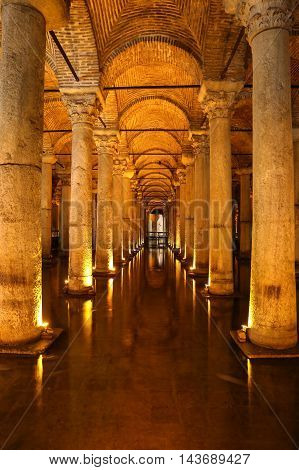 Basilica Cistern In Istanbul City