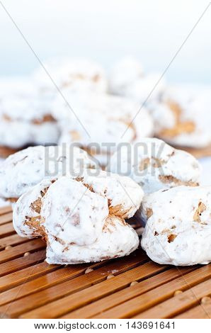 delicious Calabrian rustic cookies with flour and sugar and jamitaly