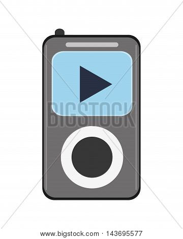 flat design mp3 music player icon vector illustration