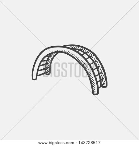 Jungle gym sketch icon for web, mobile and infographics. Hand drawn vector isolated icon.
