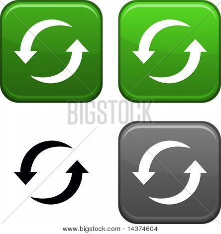 Quadratische Tasten zu aktualisieren. Schwarze Symbol enthalten.